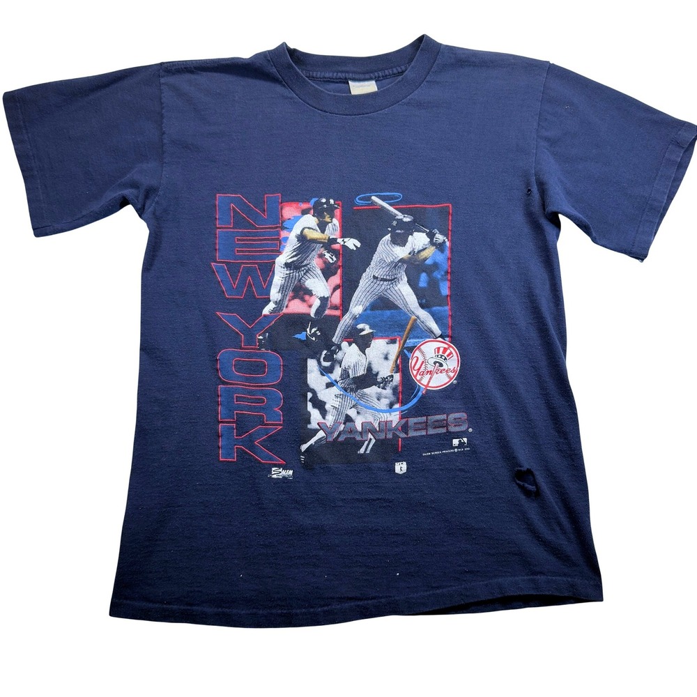 Vintage 1990 Salem New York Yankees MLB Mens T Shirt L Single Stitch